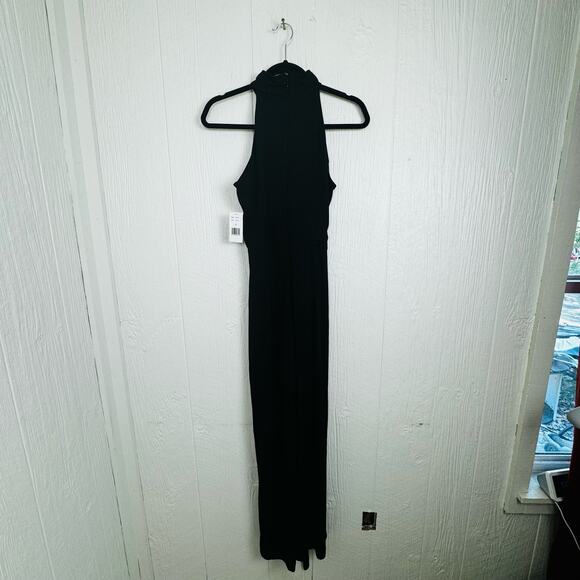 Alexia Admor Meghan Jumpsuit Black Size 8 NWT Classic Neutral Preppy Career Med - Picture 10 of 15